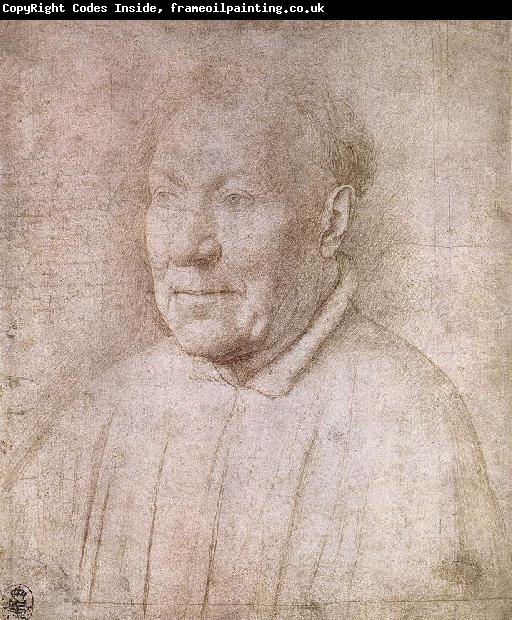 EYCK, Jan van Portrait of Cardinal Albergati sdg
